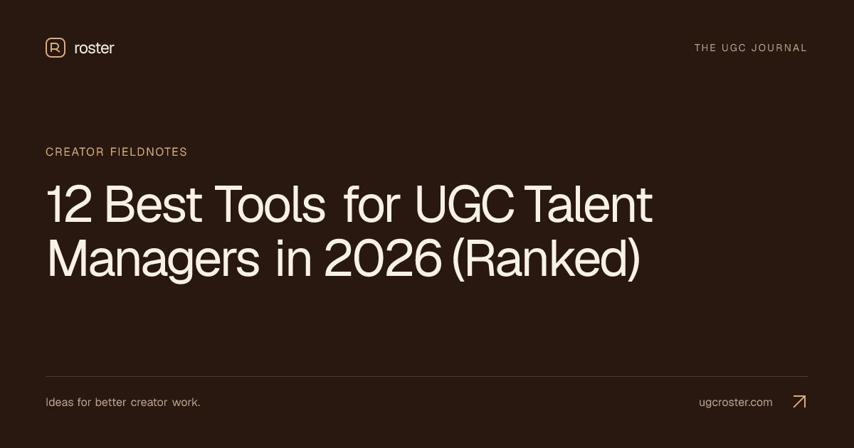 12 Best Tools for UGC Talent Managers in 2026 (Ranked)
