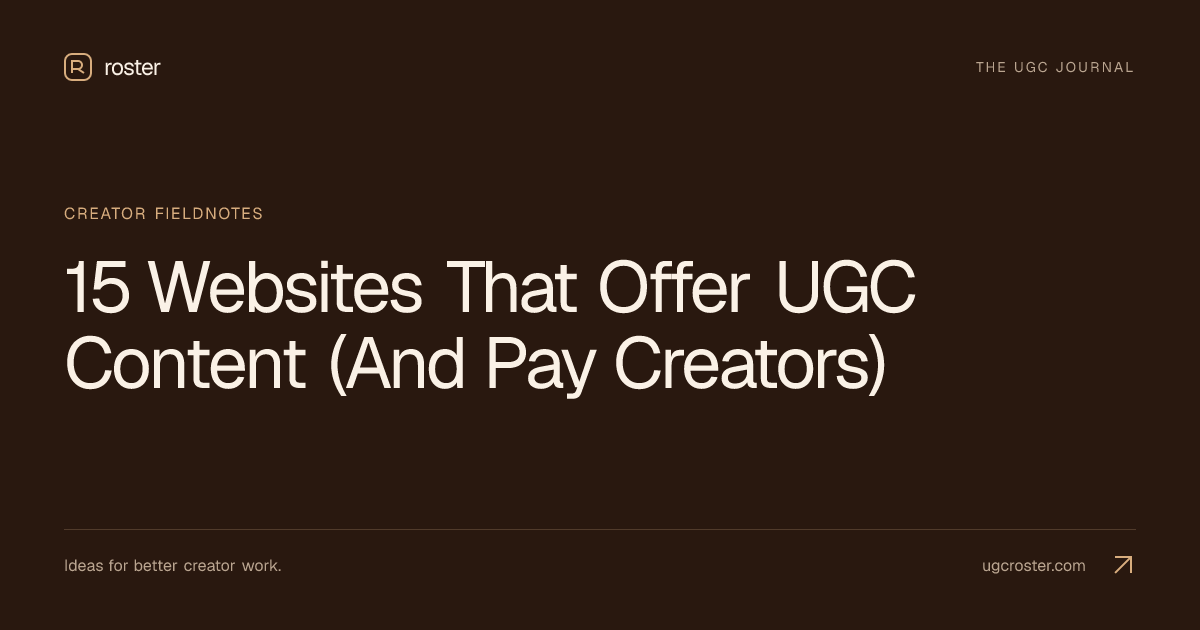 15 Websites That Offer UGC Content (And Pay Creators)