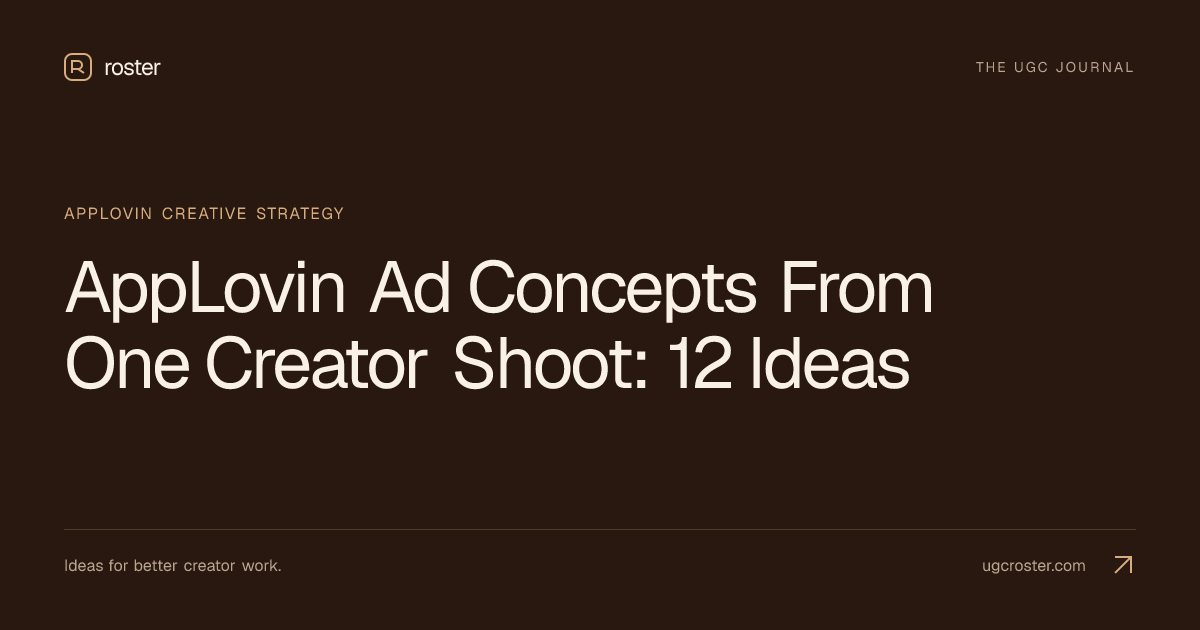 AppLovin Ad Concepts From One Creator Shoot: 12 Ideas