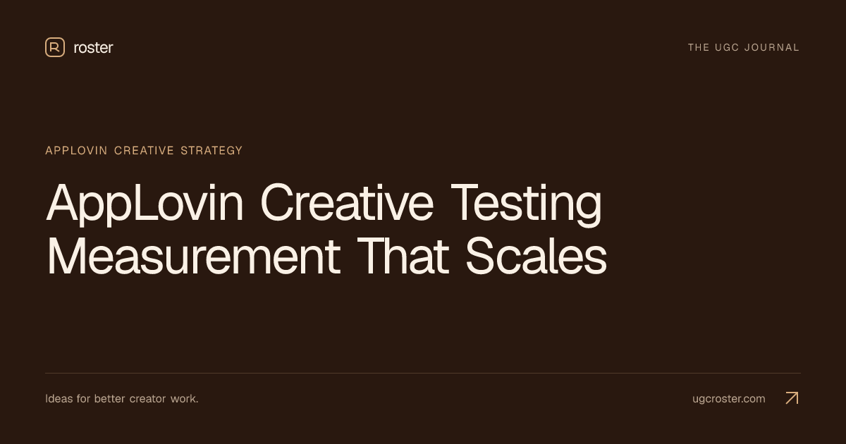 AppLovin Creative Testing Measurement That Scales