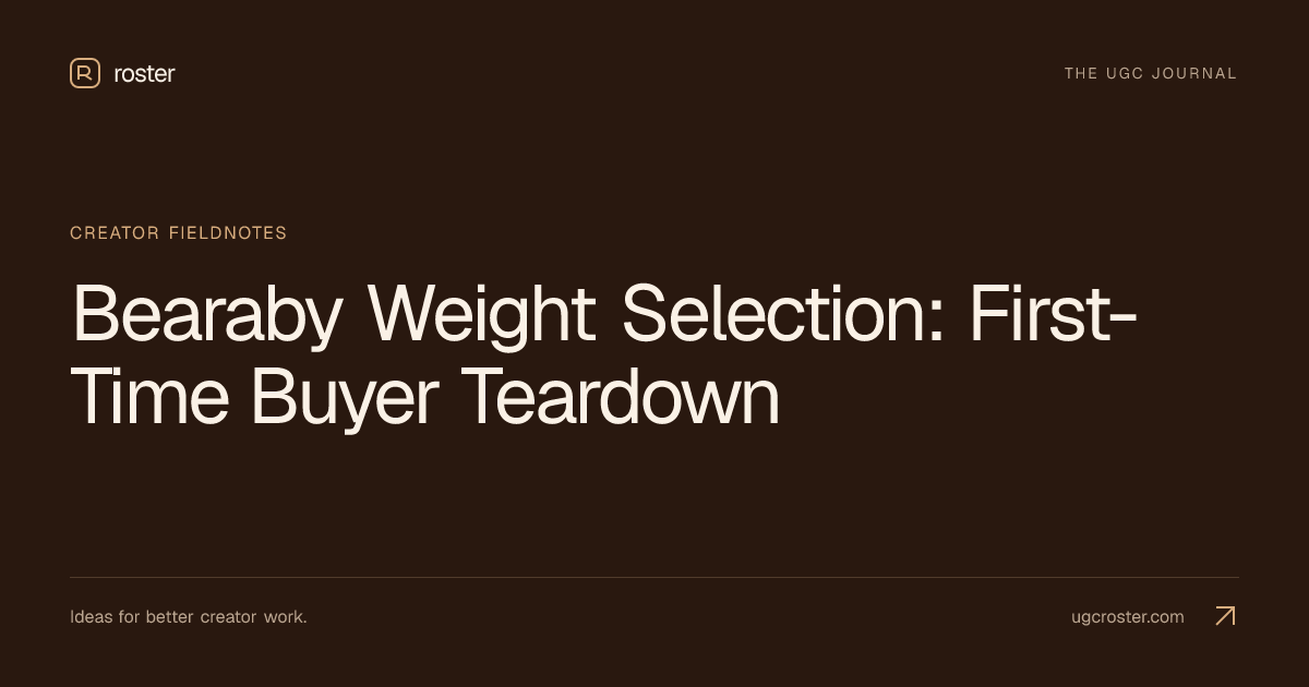 Bearaby Weight Selection: First-Time Buyer Teardown