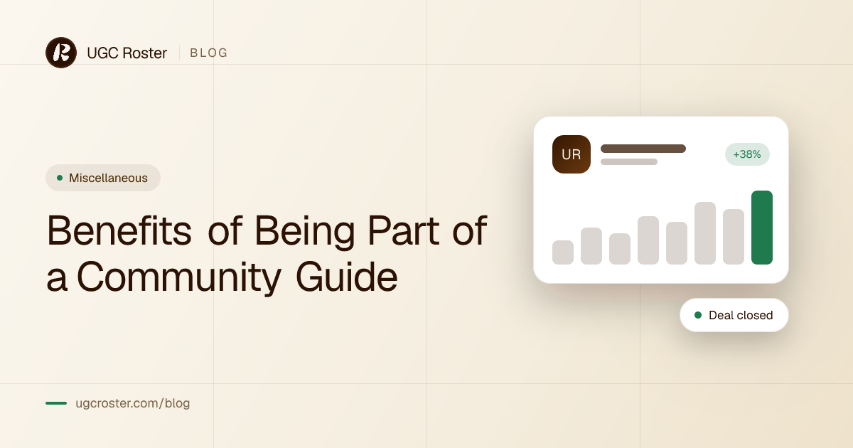 Benefits of Being Part of a Community Guide