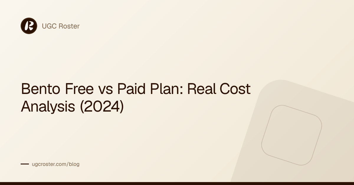 Bento Free vs Paid Plan: Real Cost Analysis (2024)