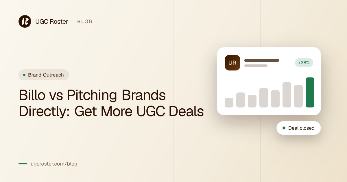 Billo vs Pitching Brands Directly: Get More UGC Deals