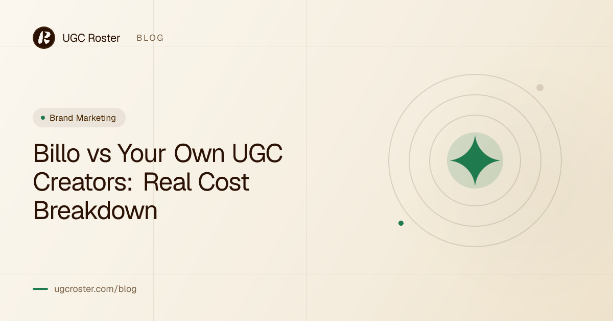 Billo vs Your Own UGC Creators: Real Cost Breakdown