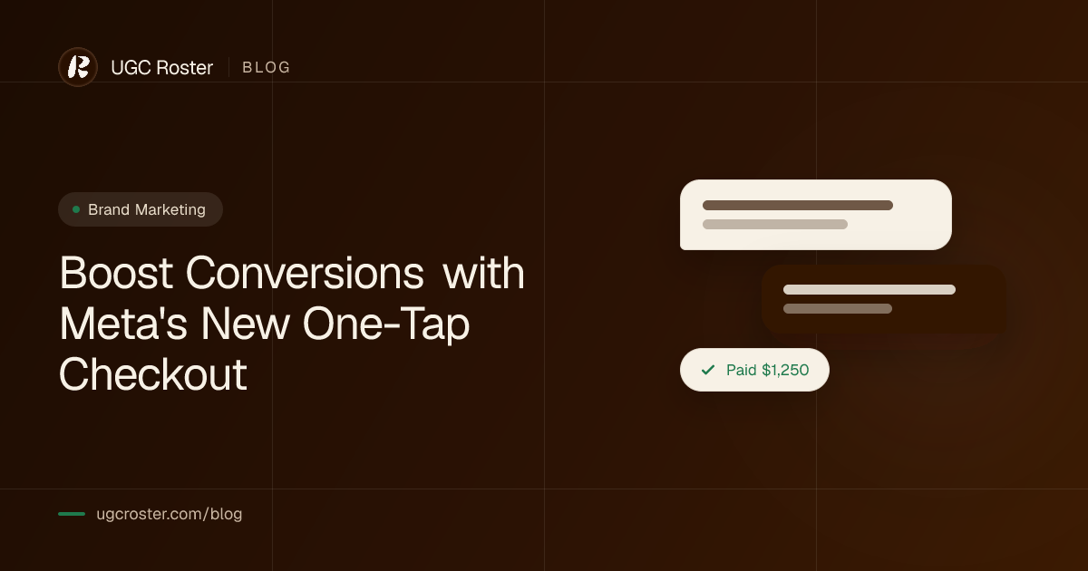 Boost Conversions with Meta's New One-Tap Checkout