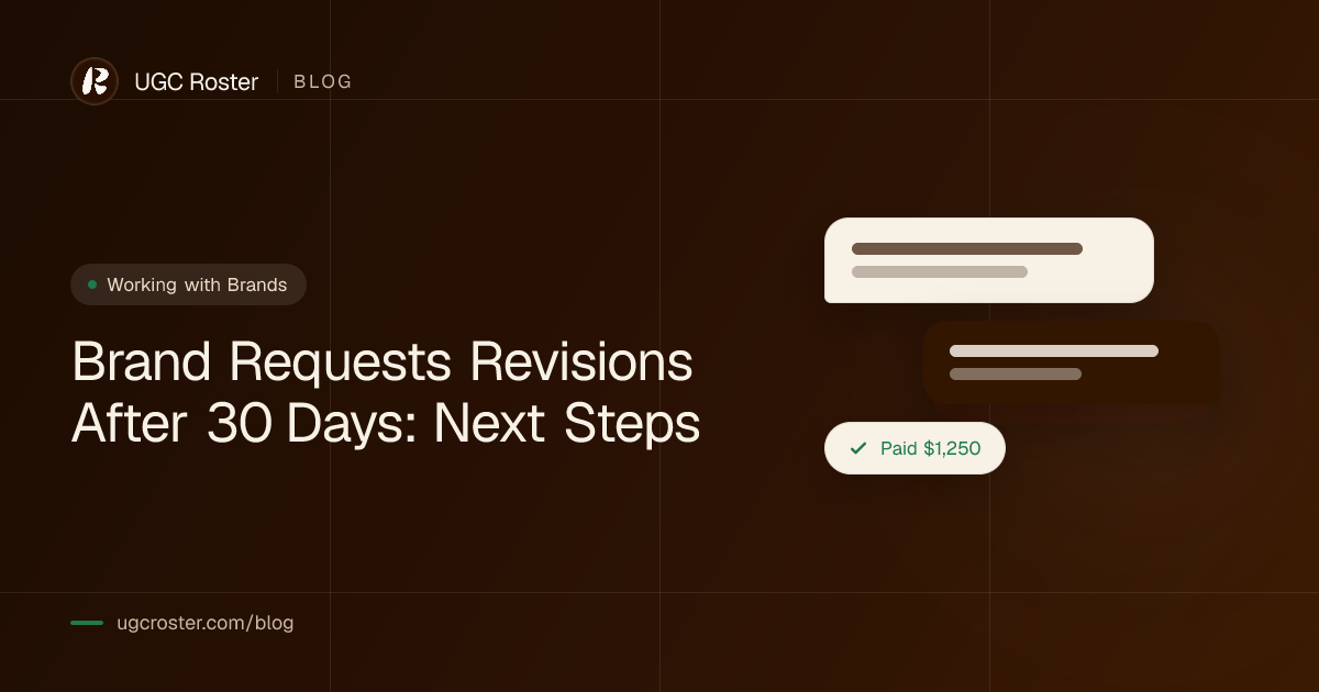 Brand Requests Revisions After 30 Days: Next Steps