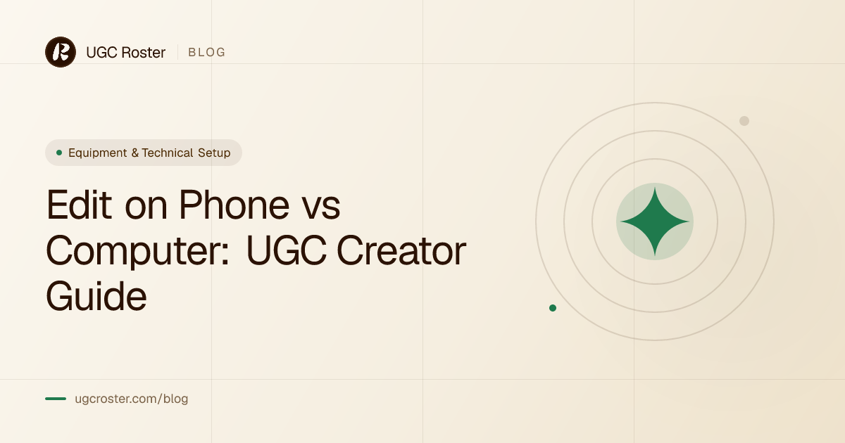 Edit on Phone vs Computer: UGC Creator Guide