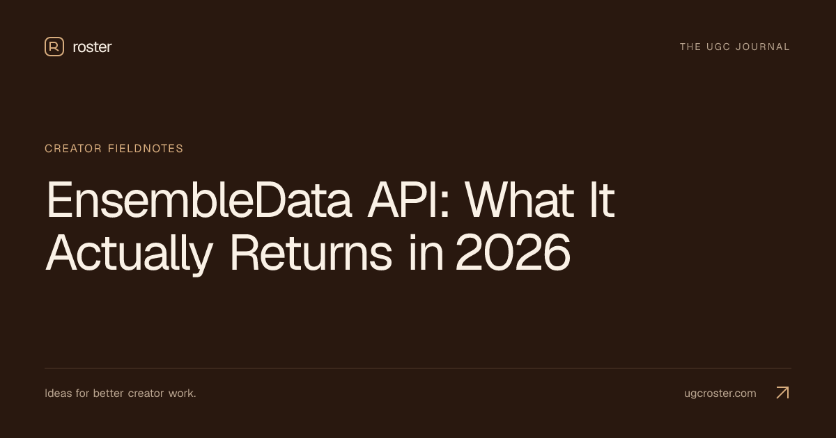 EnsembleData API: What It Actually Returns in 2026