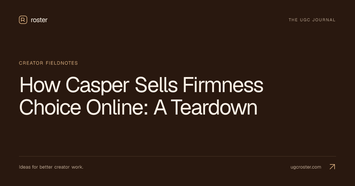 How Casper Sells Firmness Choice Online: A Teardown