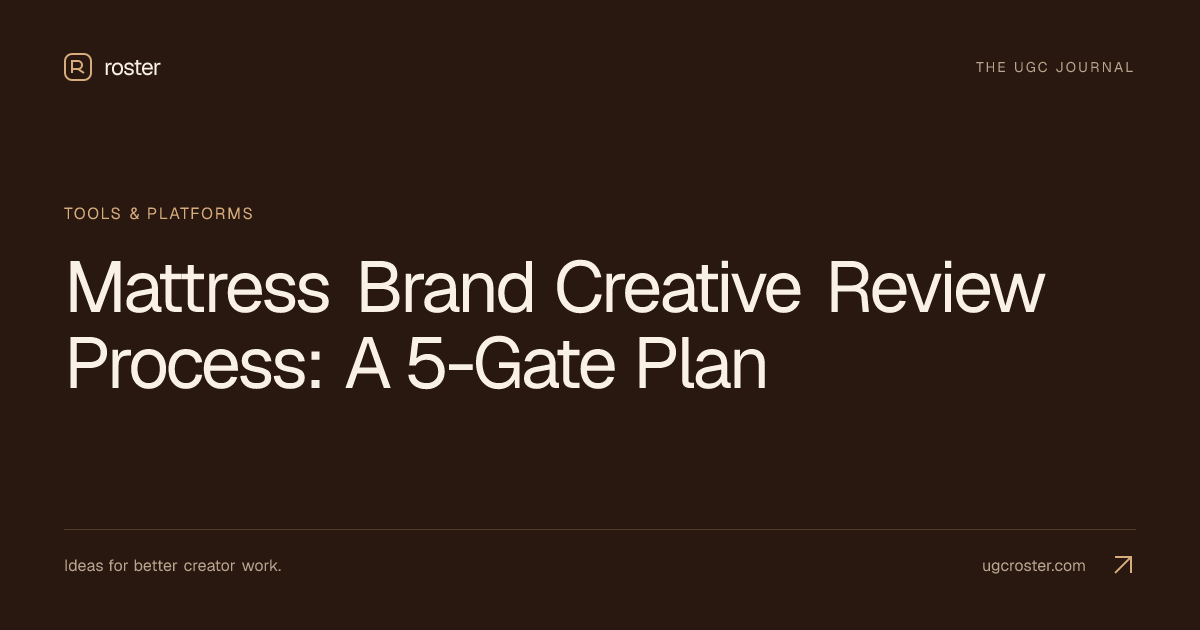 Mattress Brand Creative Review Process: A 5-Gate Plan
