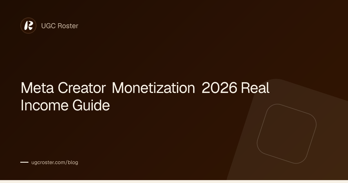 Meta Creator Monetization 2026 Real Income Guide