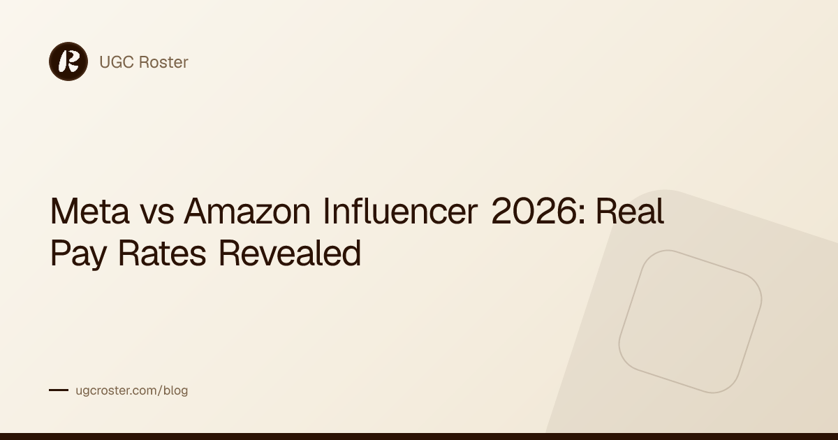 Meta vs Amazon Influencer 2026: Real Pay Rates Revealed