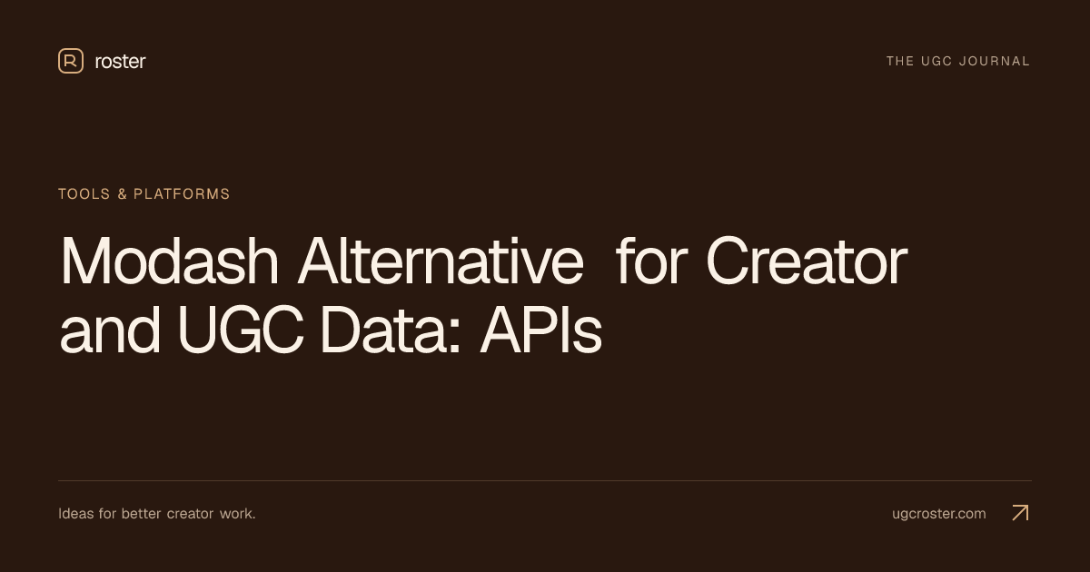 Modash Alternative for Creator and UGC Data: APIs