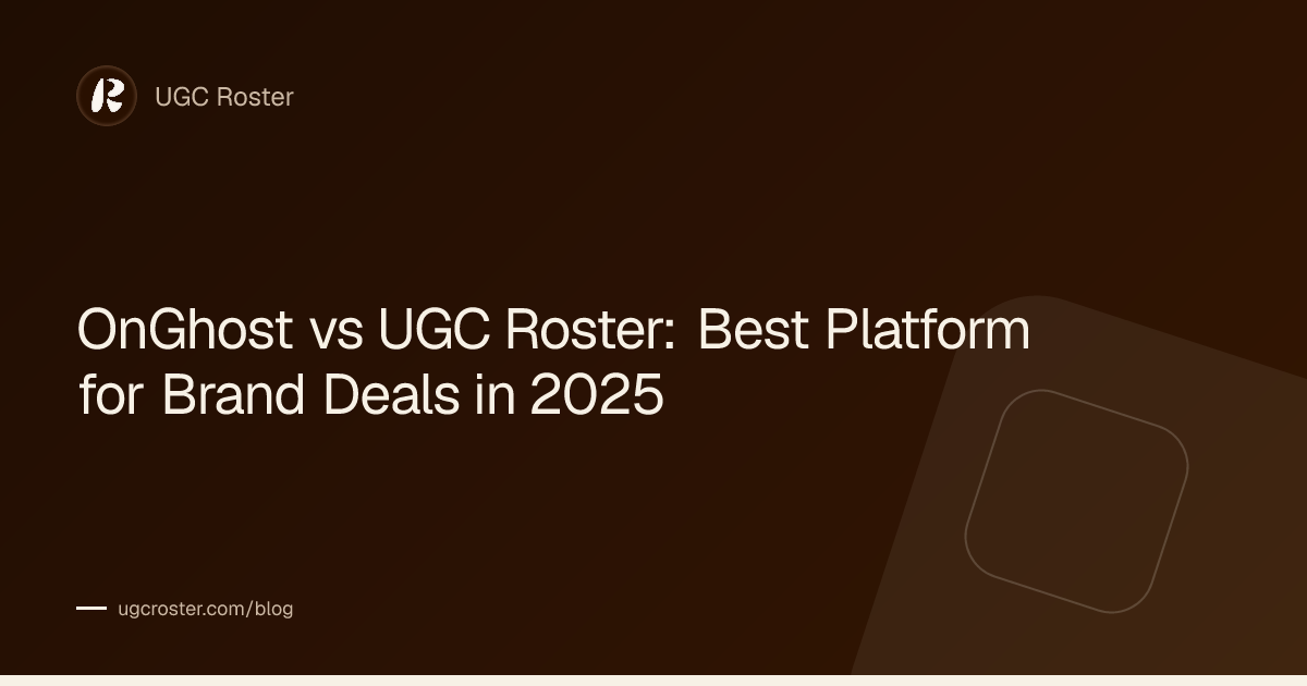 UGC Roster Review 2025: Pricing, Features & Brand Deals