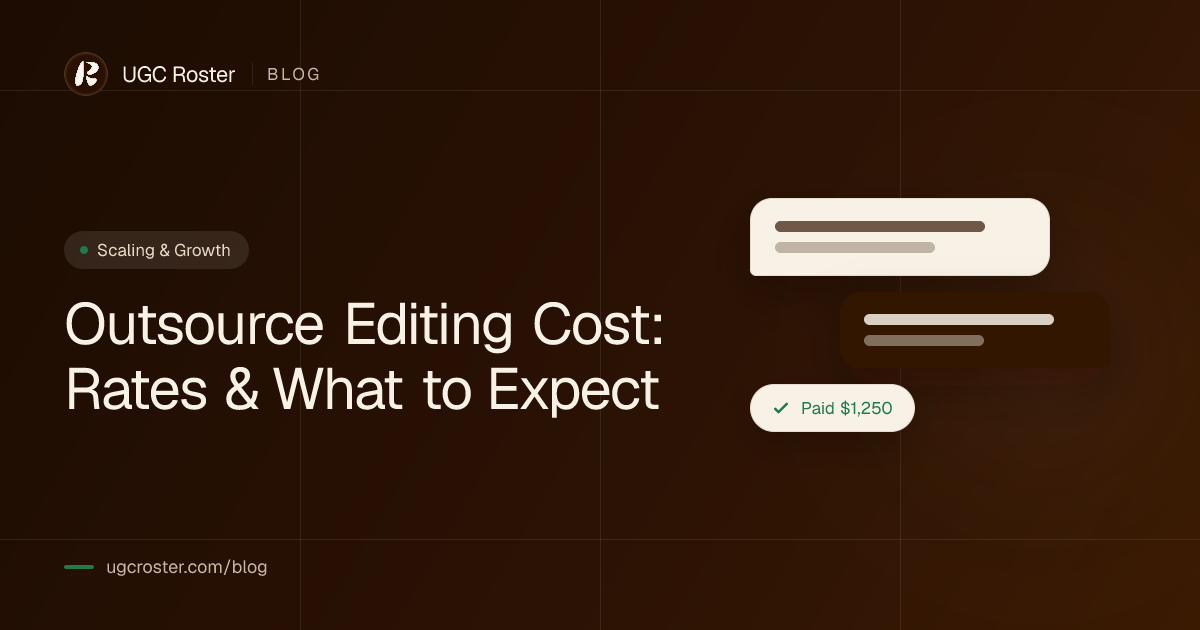 Outsource Editing Cost: Rates & What to Expect