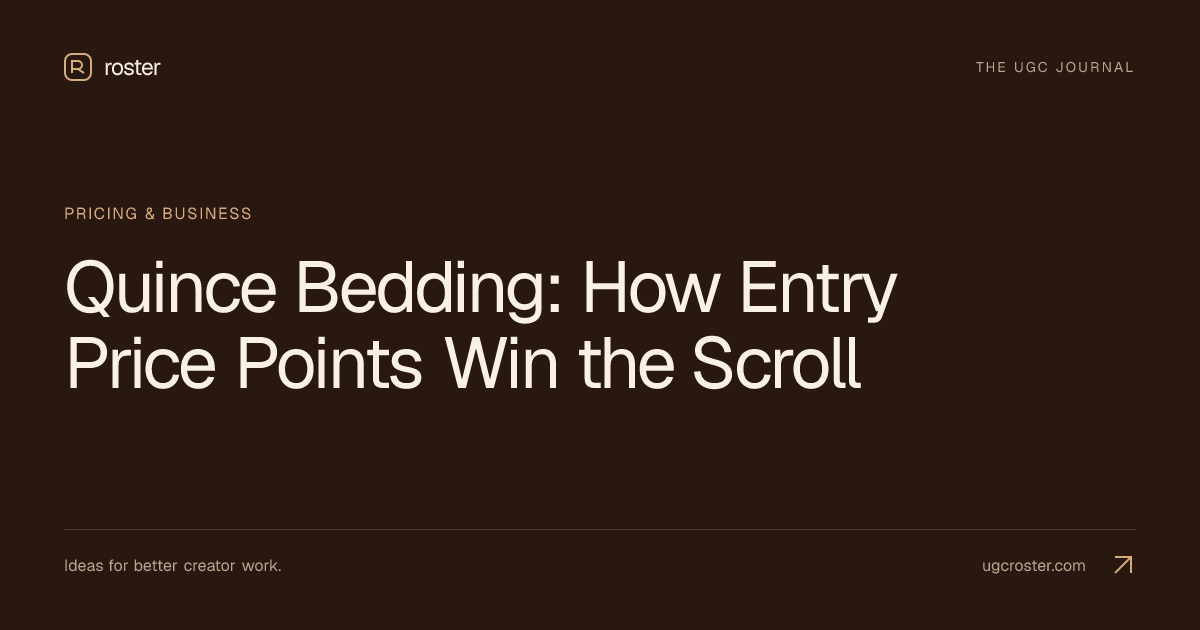 Quince Bedding: How Entry Price Points Win the Scroll