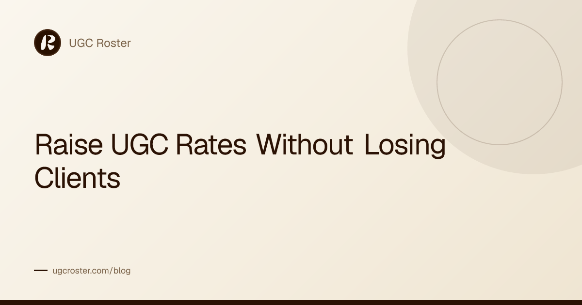 Raise UGC Rates Without Losing Clients