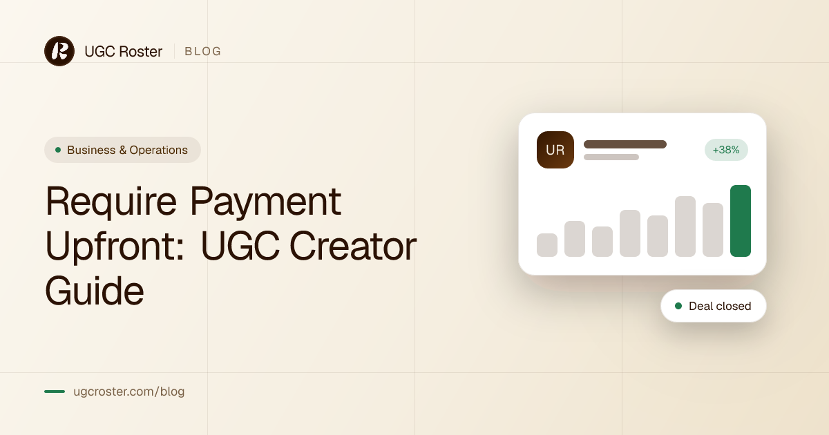 Require Payment Upfront: UGC Creator Guide