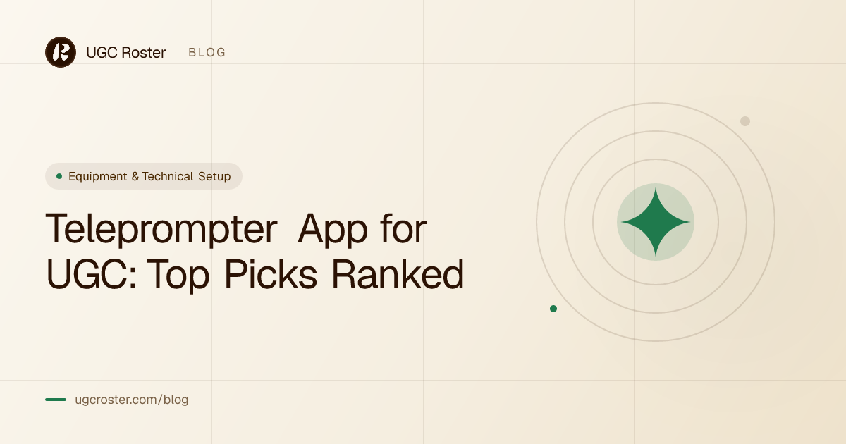 Teleprompter App for UGC: Top Picks Ranked