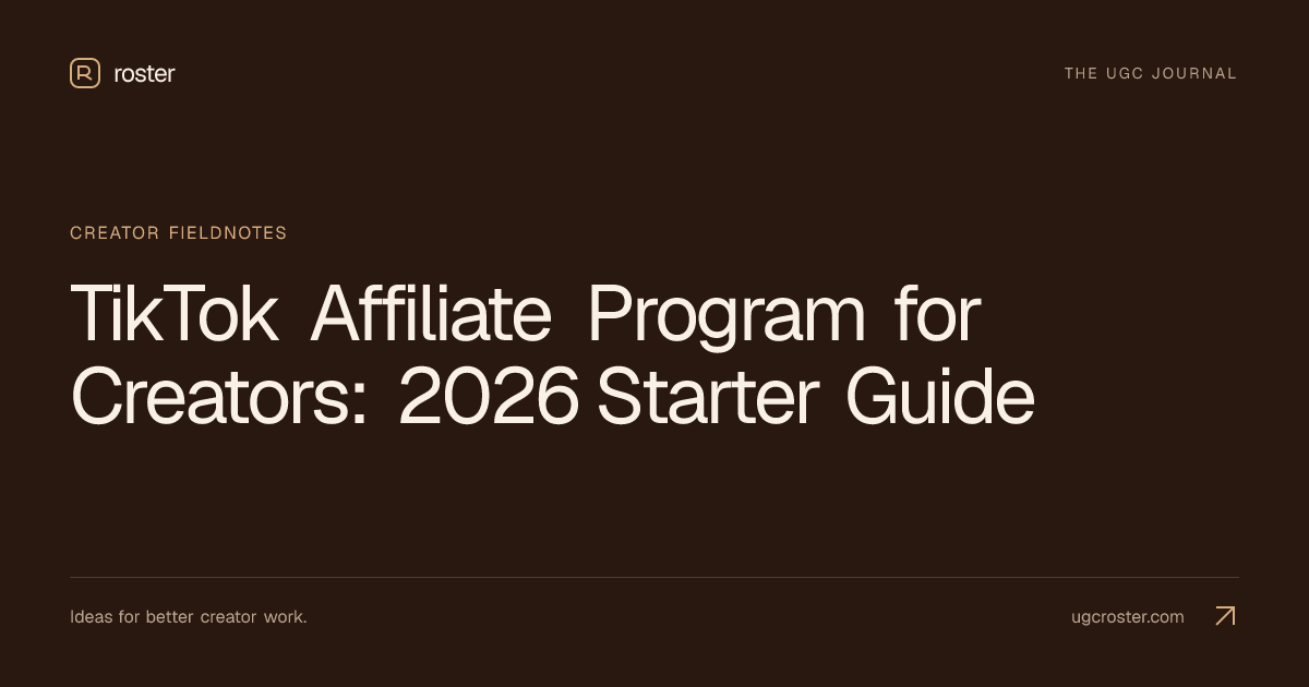 TikTok Affiliate Program for Creators: 2026 Starter Guide