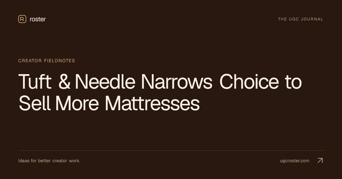 Tuft & Needle Narrows Choice to Sell More Mattresses