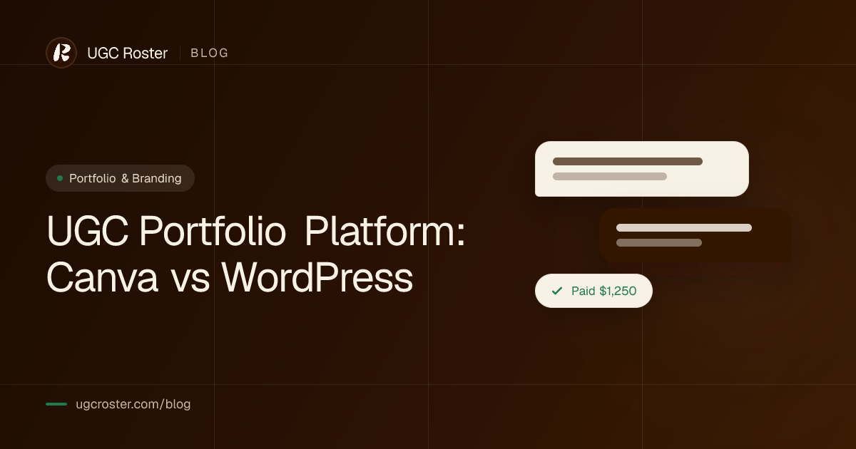 UGC Portfolio Platform: Canva vs WordPress