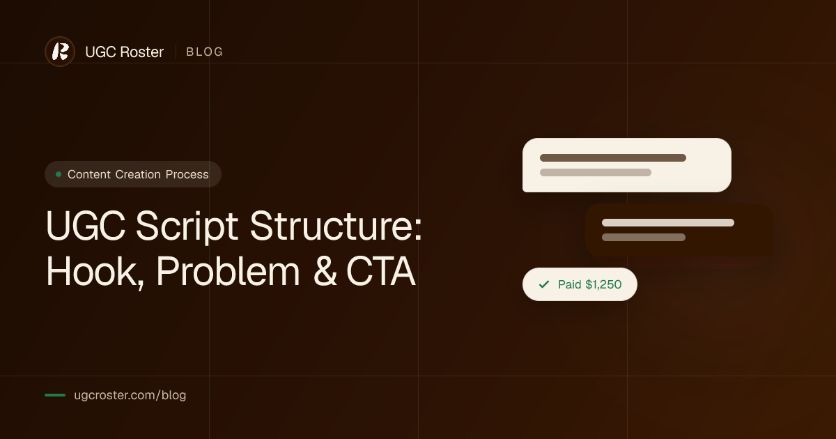 UGC Scripts: Hook, Problem, Solution & CTA