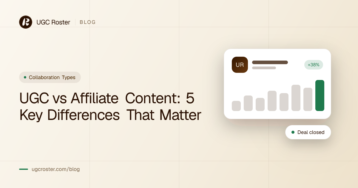UGC vs Affiliate Content: 5 Key Differences That Matter