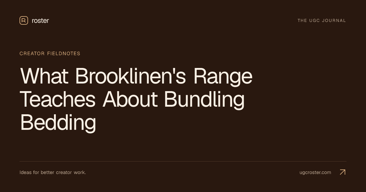 What Brooklinen's Range Teaches About Bundling Bedding