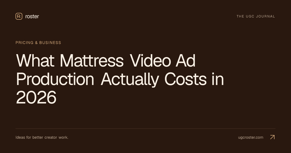 What Mattress Video Ad Production Actually Costs in 2026