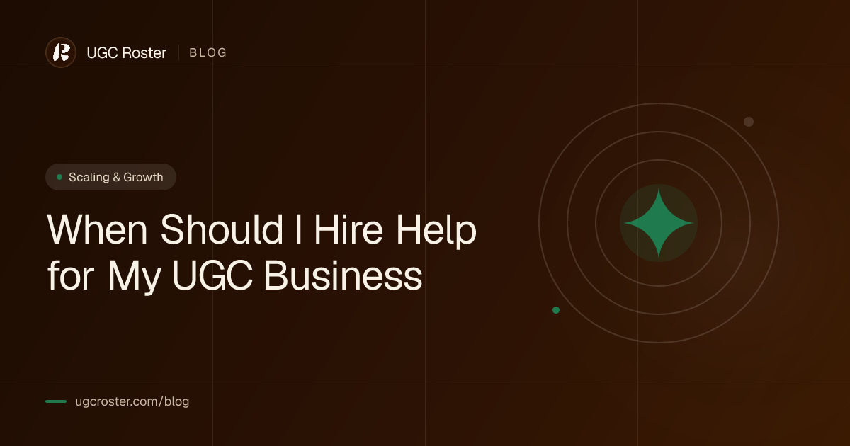 When Should I Hire Help for My UGC Business