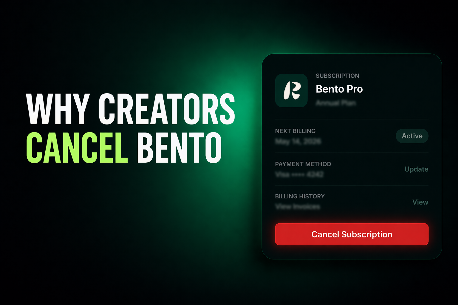 Why UGC creators cancel Bento and what they switch to 2026