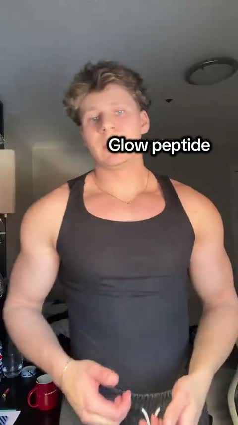 Still from @kevy_bruh's peptide affiliate video