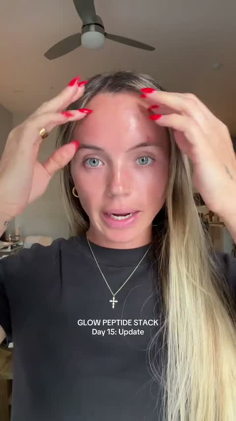 Still from @graciefogleman's peptide affiliate video